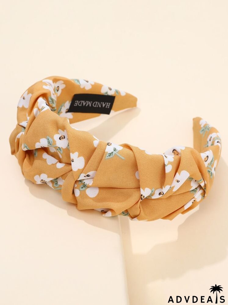 Flower Print Hair Hoop