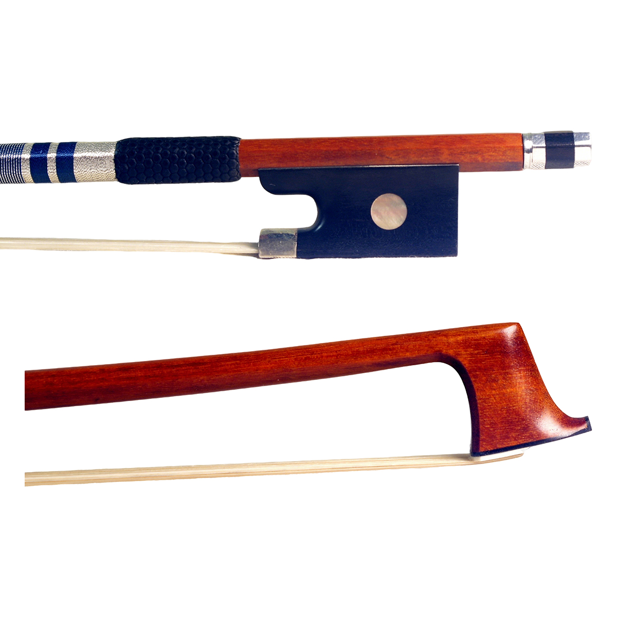 Joyee Professional 4/4 Pernambuco Violin Bow Silver Mounted Full View