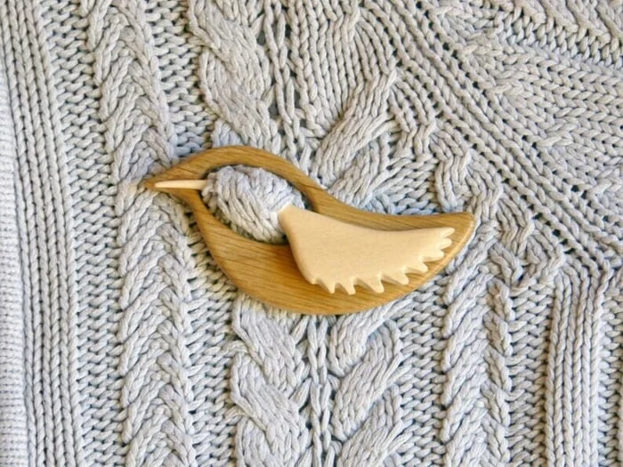 🔥LAST DAY 70% OFF🔥Brooch pin with wooden animal pattern (sweater clip)