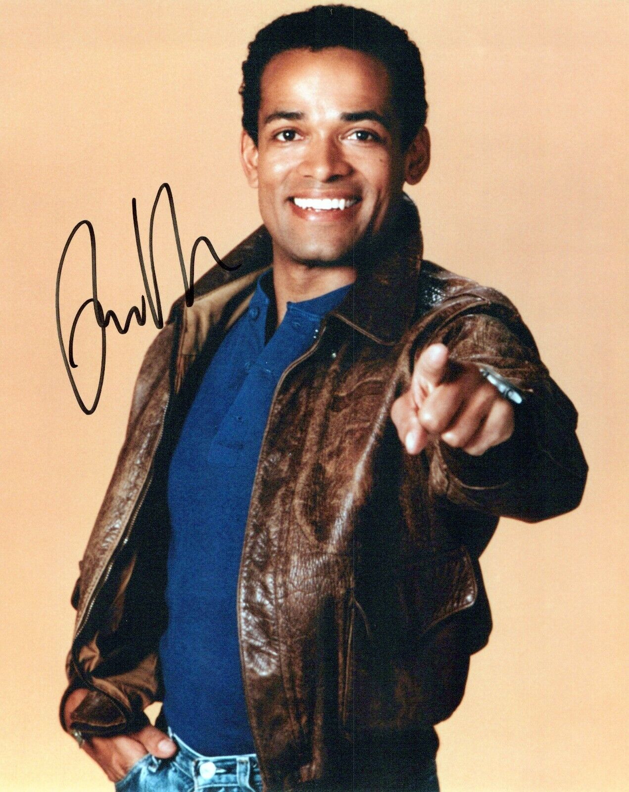 Mario Van Peebles head shot autographed Photo Poster painting signed 8x10 #3