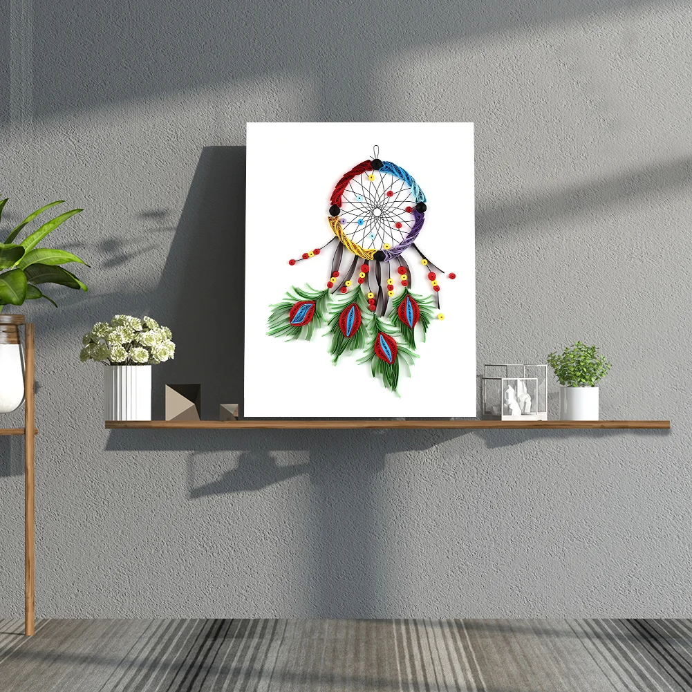 Dream Catcher Paper Quilling Tool Set DIY Template Ruler Rolling Pen Kit