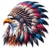 5D DIY Full Square Drill Diamond Painting Indian Eagle Kit Home Decor 35x35cm