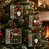 4Pcs Christmas DIY Diamond Painting Clear Acrylic Ornaments Cash Slot