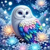 Owl-11CT Stamped Cross Stitch Bead Embroidery 46*46cm/18.11*18.11in tapestrymarket