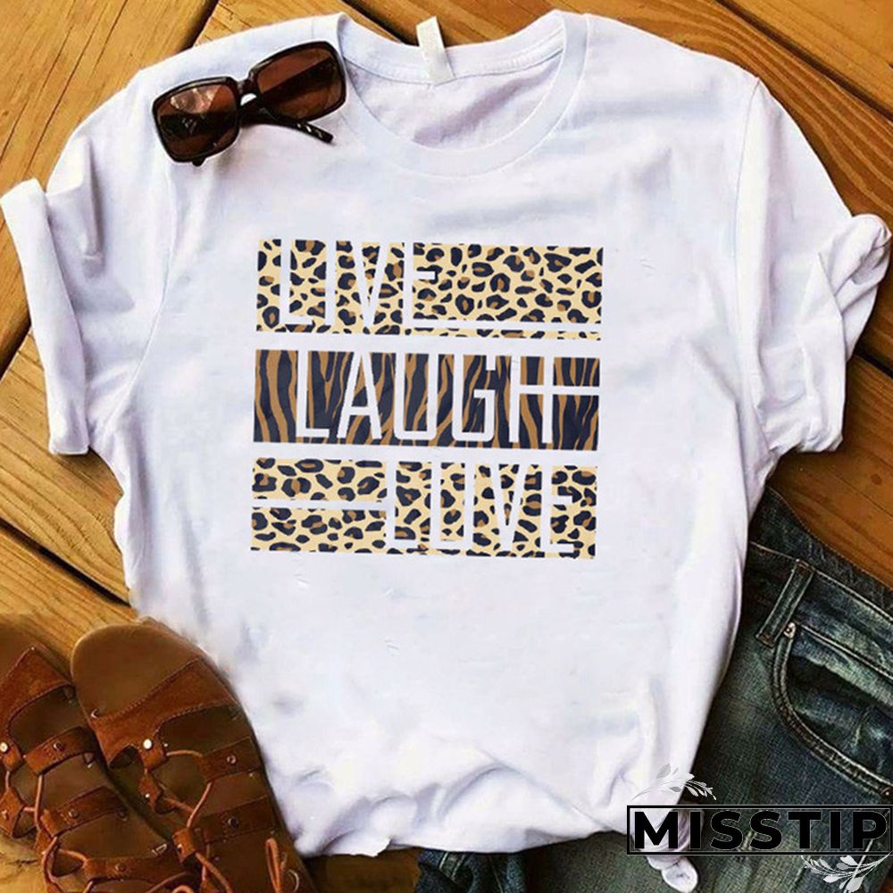 White Fashion Casual Lips Printed Basic O Neck Tops