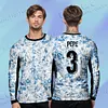 Portugal European Cup No. 7 Jersey Football Jersey Adult Suit Competition Jersey Breathable Gradual Change Blue Jersey