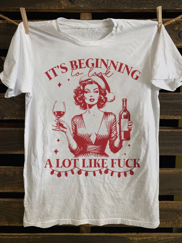 Teecade Teecade It S Beginning To Look A Lot Like Fuck T-shirt