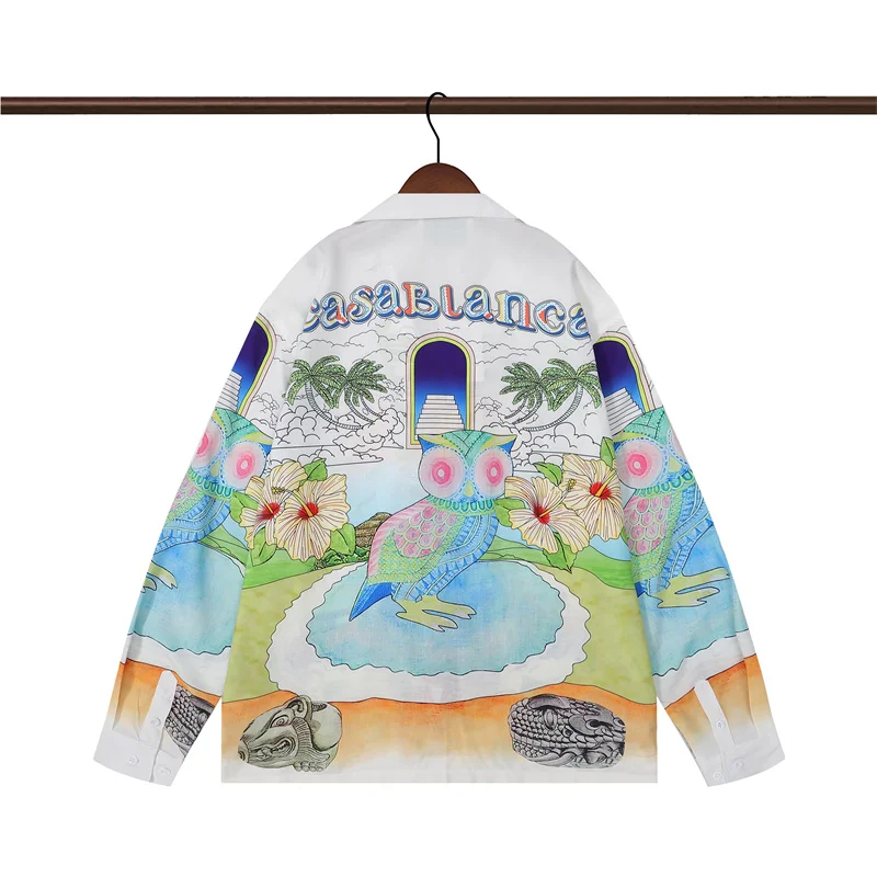 Casablanca 2023 new silk long-sleeved shirt