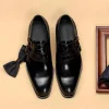 Mens Blue Buckle Dress Shoes
