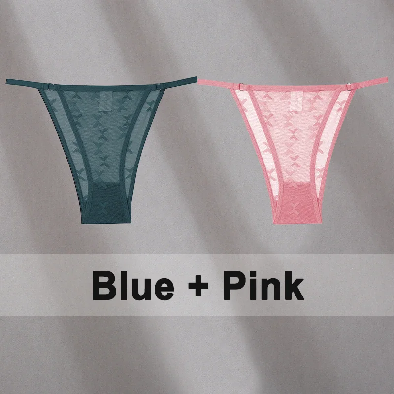 Billionm Lace Panties for Women Solid Color Intimates Underwear Perspective Low Waist Underpants Female Soft Breathbale Lingerie