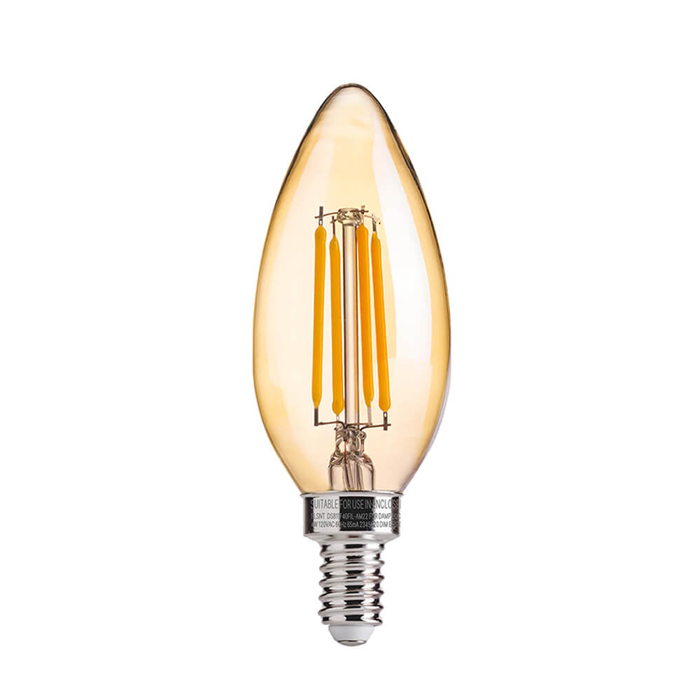 E12 E14 E26 E27 Transparent Pointed Bulb