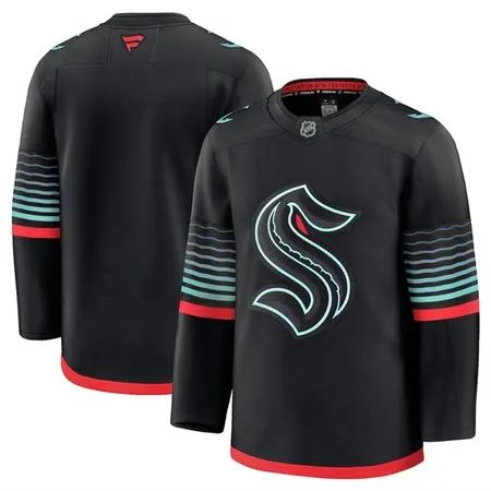 Youth Seattle Kraken Blank Black Alternate Stitched Hockey Jersey