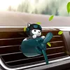 Cartoon Car Fragrance with 2 Fragrances Vent Perfume Gift for Friends (Black)