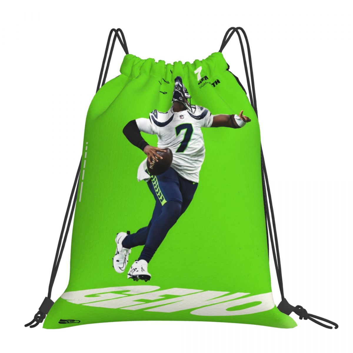 Seattle Seahawks Geno Smith Drawstring Bags for School Gym