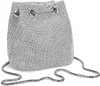 Clutch Abendtasche Luxus Damen Kleine Umh&auml;ngetasche Kupplung f&uuml;r Zeremonie Hochzeit/Party/Abschlussball Box Taschen aus Strass handgefertigt