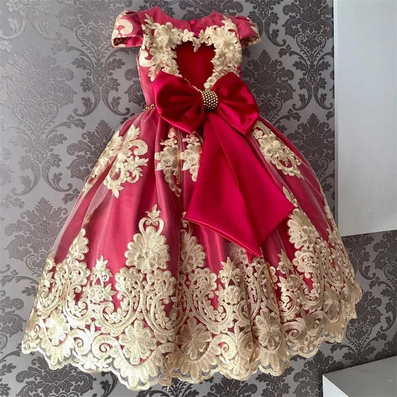 Kids Dresses for Girls Ceremony Party Baby Girl Dress Elegant Princess Formal Dress Teenage Girl 8 10 Years Children Clothing