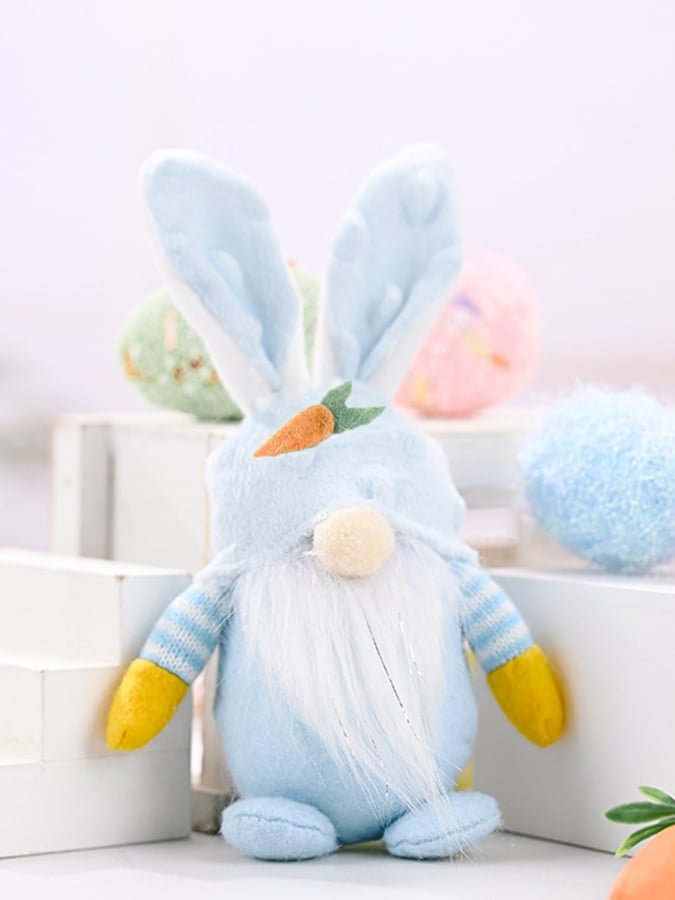 Easter Bunny Gnome Elf Party Ornament