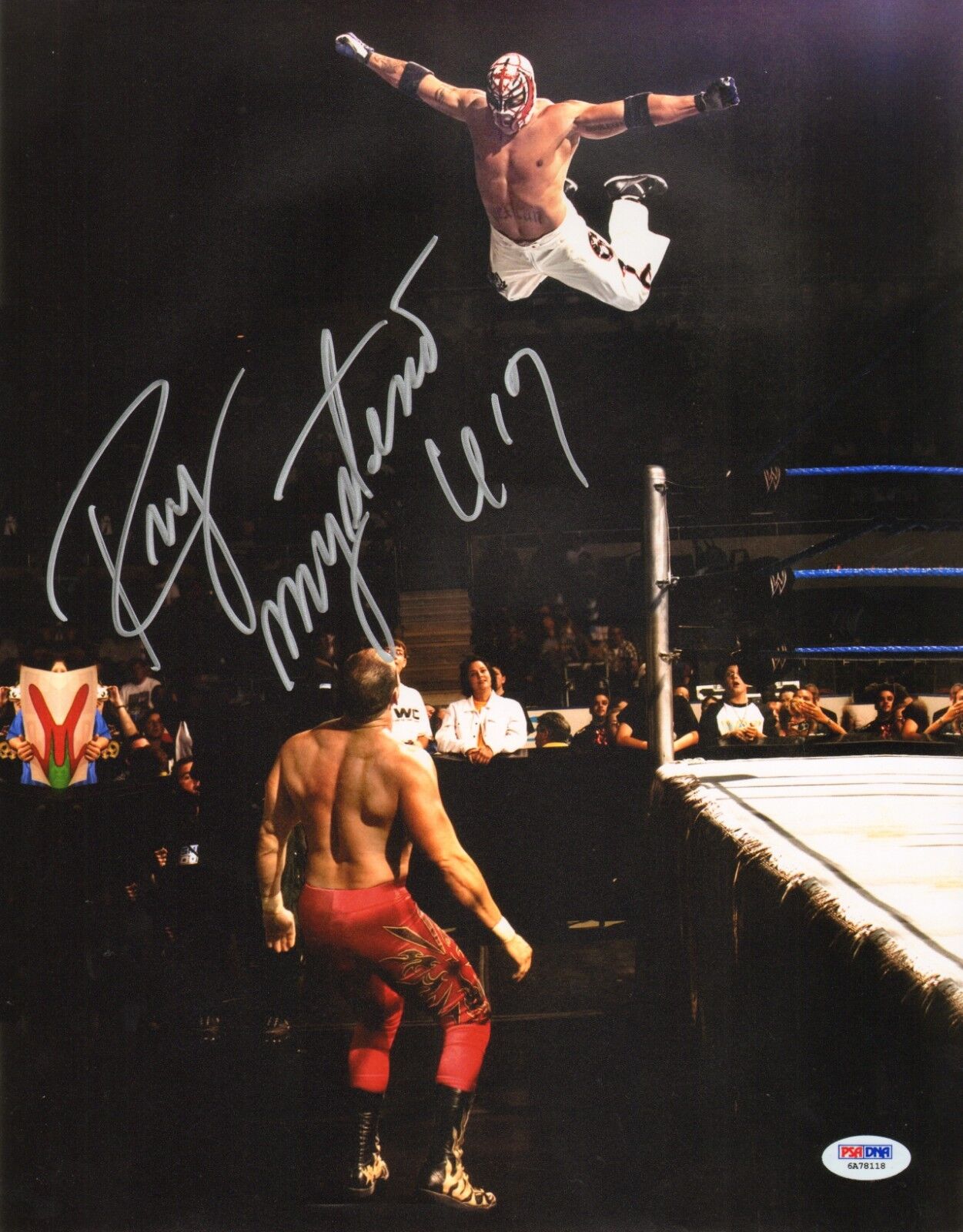 Rey Mysterio Signed WWE 11x14 Photo Poster painting PSA/DNA COA Picture Autograph Wrestlemania