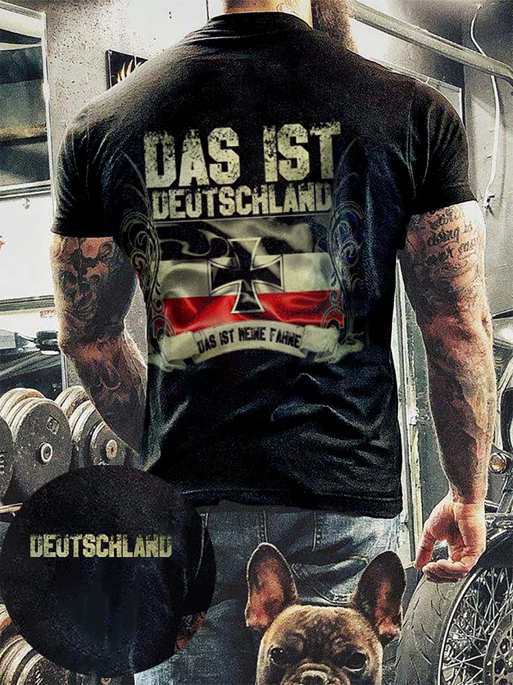 Herren Das ist Deutschland schwarz weiss rot Kurzarm T-Shirt