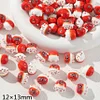 Red Serie Ceramic Beads DIY Bracelet Necklace Accessories