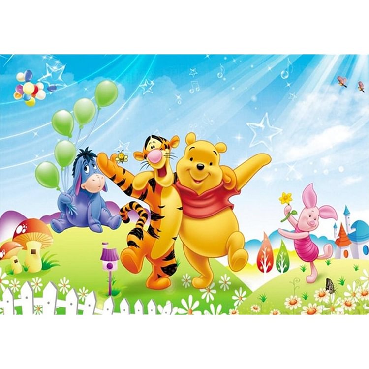 Winnie the Pooh  Full Round Diamond Painting 30*40CM