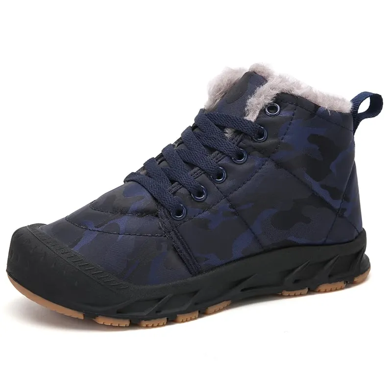 Winter Warm Plush Kids Shoes Children Boots Breathable  Boys Sneakers Non-slip Girls Boots Fashion Children Casual Walking Shoes