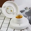 220V E27 Lamp Holder Home Corridor Stair Round Light Bulb Socket Base White