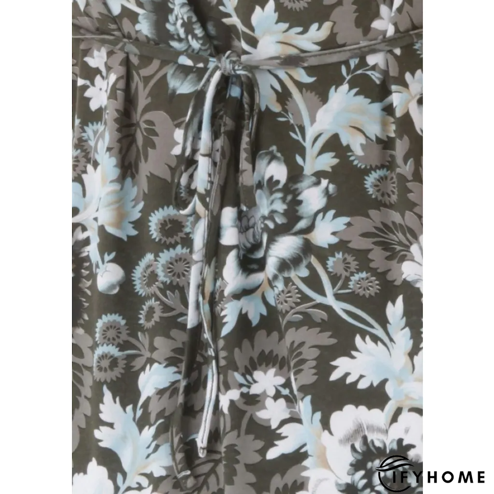 Floral V Neck Casual T-Shirt | IFYHOME