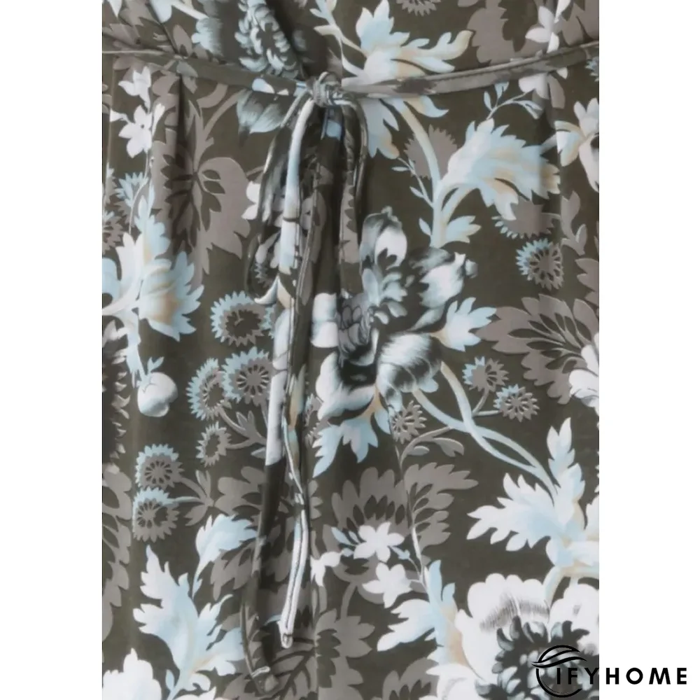 Floral V Neck Casual T-Shirt | IFYHOME