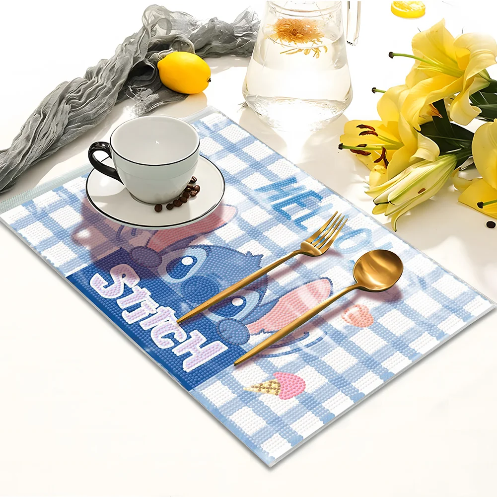 DIY Stitch Diamond Painting Placemat Diamond Crafts Projects for Kids Adults
