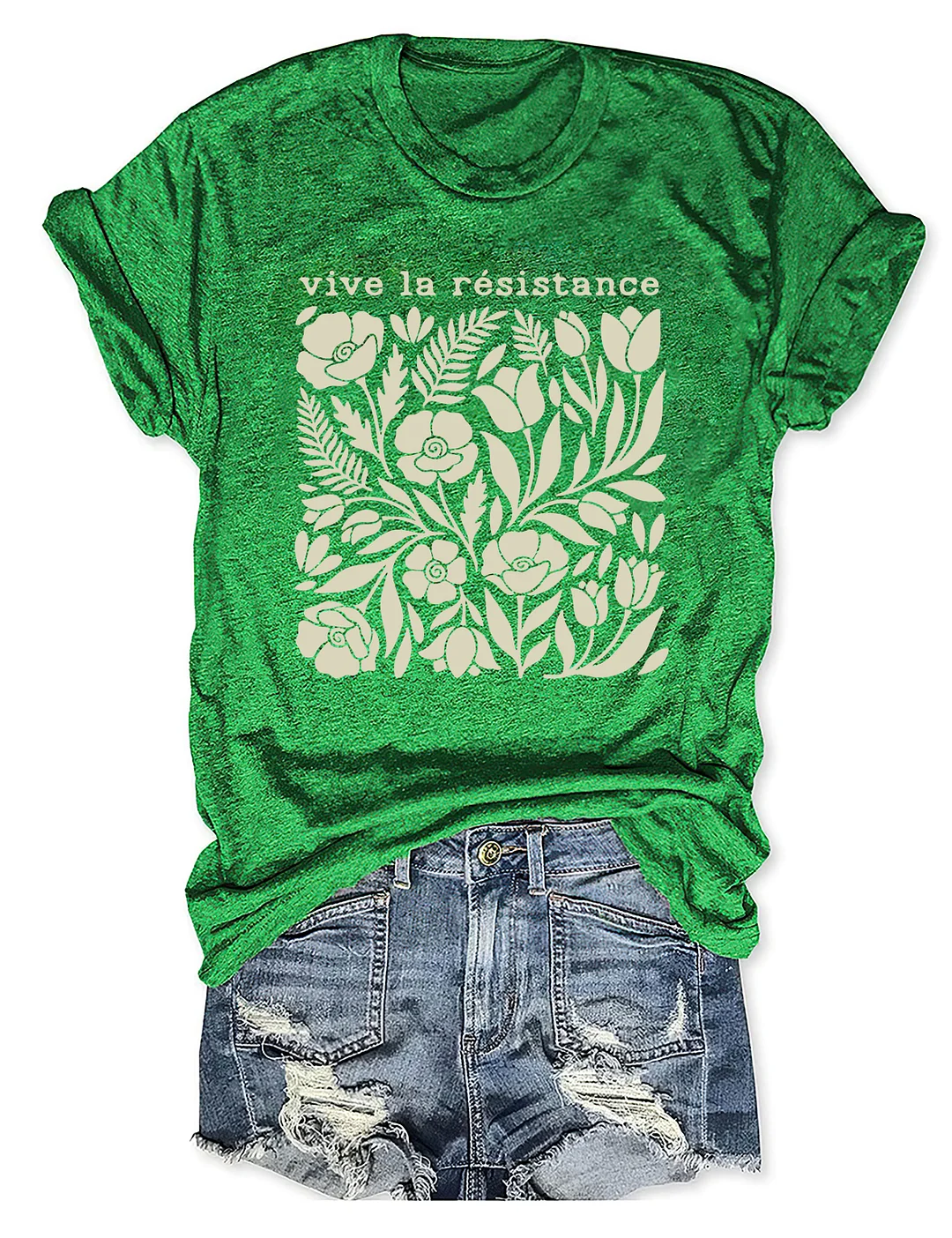 Vive La Resistance Floral T-shirt