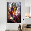 (50*80cm)Colorful Woods - Round AB Drill Diamond Painting