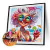 Jolie vieille dame-spéciale forme diamant peinture-30 * 30cm