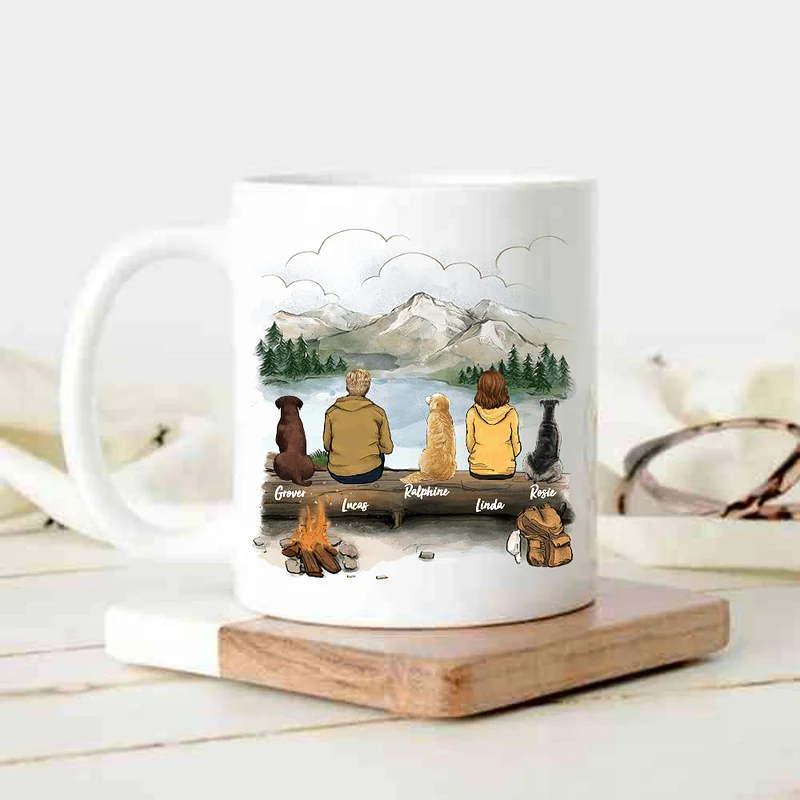 Personalized dog mug gifts for dog lovers - Wooden Dock - 2250