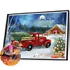 Red Christmas Truck-Full Round Diamond Painting 50*60CM