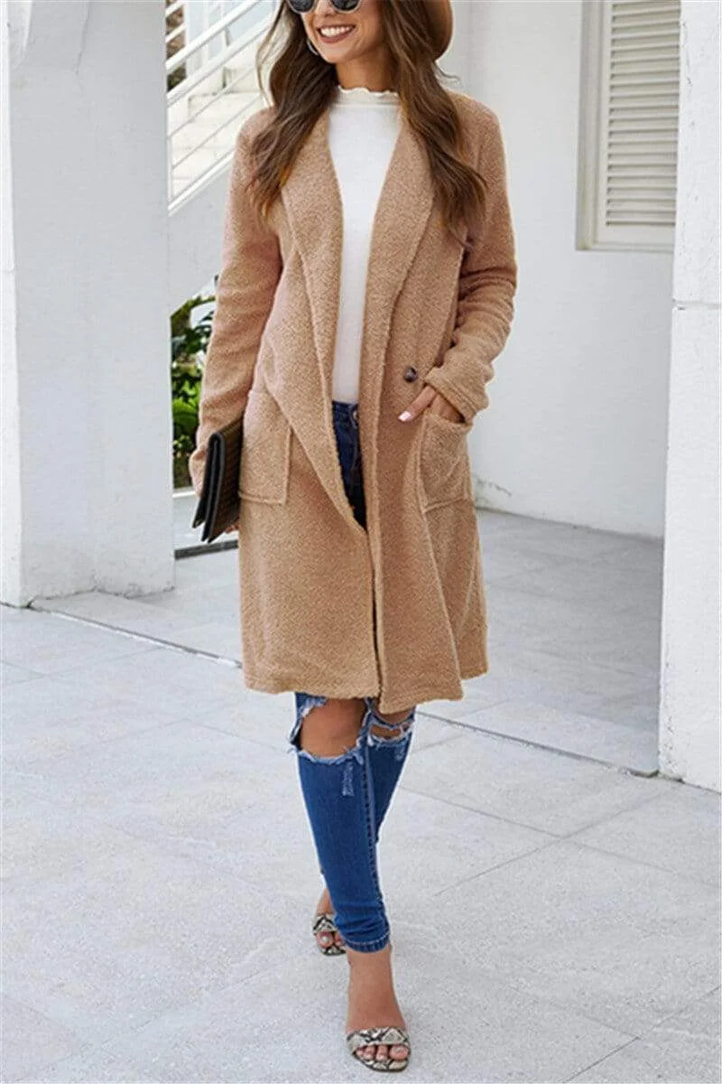 Fashion Casual Solid Color Coat (Only Coat)