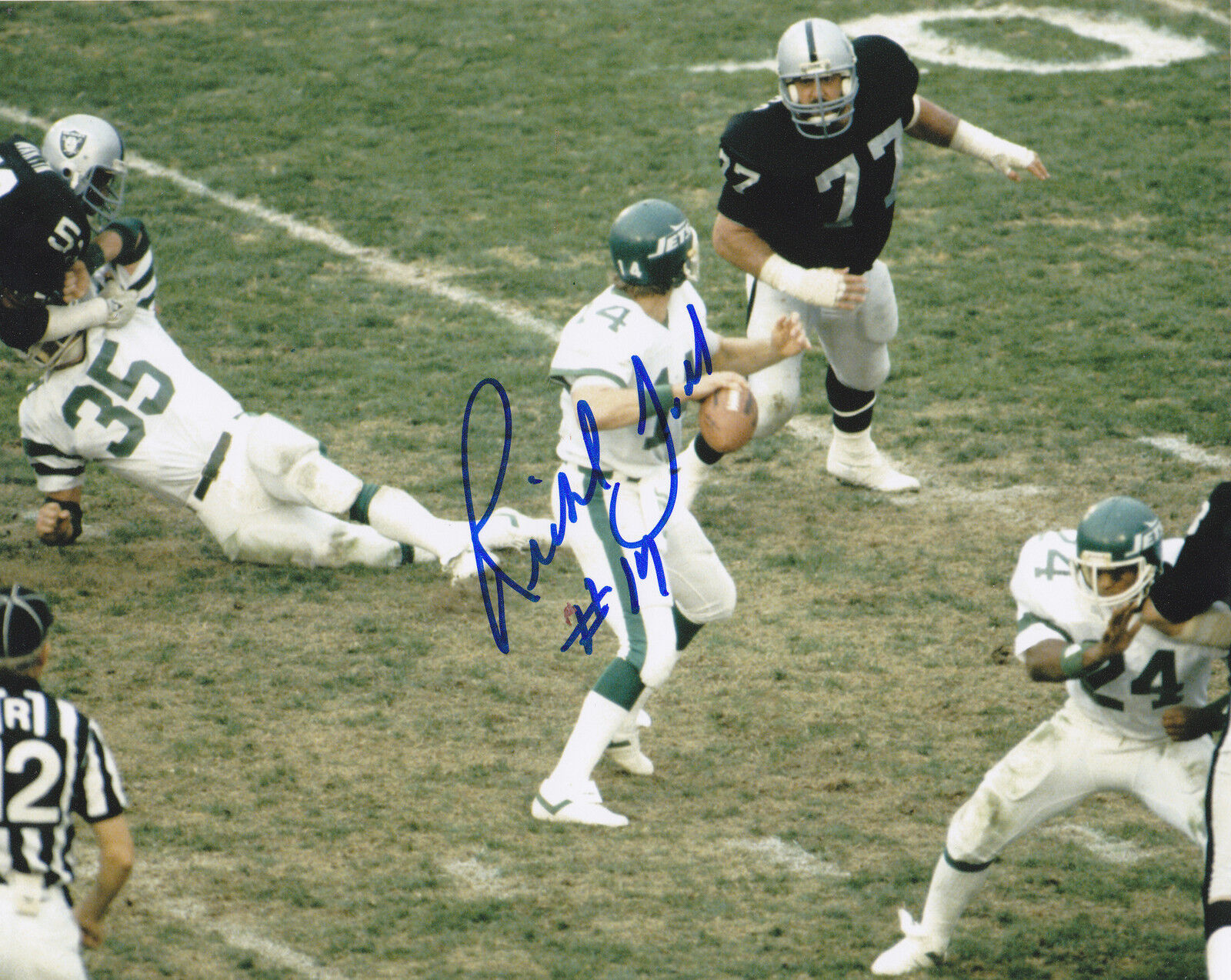 RICHARD TODD NEW YORK JETS ACTION SIGNED 8x10