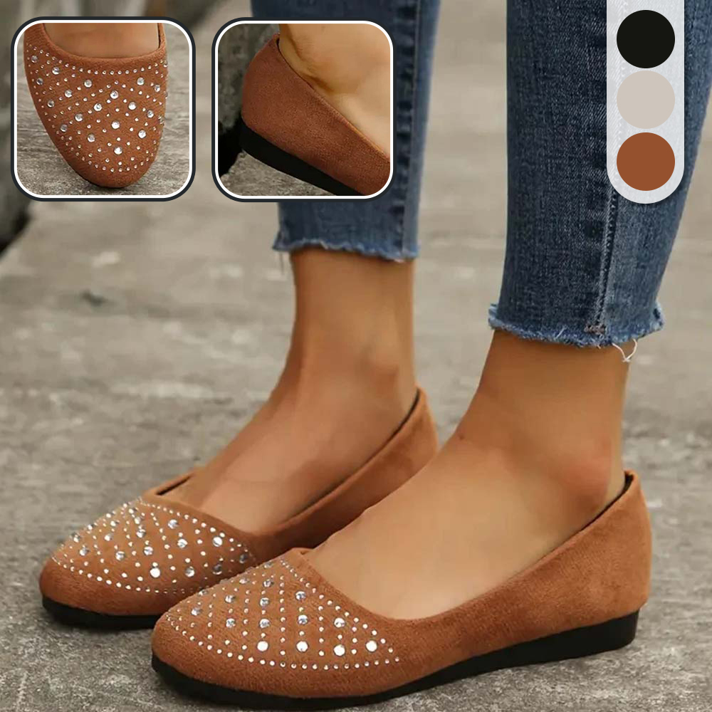 Ballerine Donna Comode Con Punta Quadrata E Apertura A V - Scarpe Senza Lacci, Eleganti E Antiscivolo, Perfette Per Ufficio E Tempo Libero