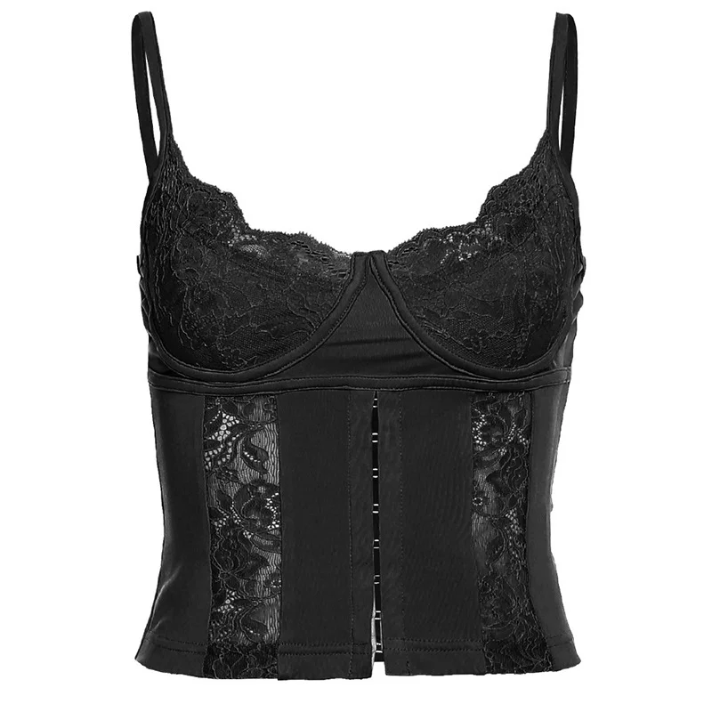 Ueong Ueong Summer Women Sexy Hot Girl V Collar Back Lace Lace Small Vest