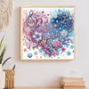 Notes coeur fleur-sp&eacute;cial forme diamant peinture-30*30cm
