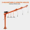 GarveeTech Folding Truck Mounted Crane, 1100lb Pickup Jib Cranes with Electric Winch 3500 lb 12V, Electric Truck Crane Hoist Painted Steel 360 Swivel for Construction, Forestry, Factory