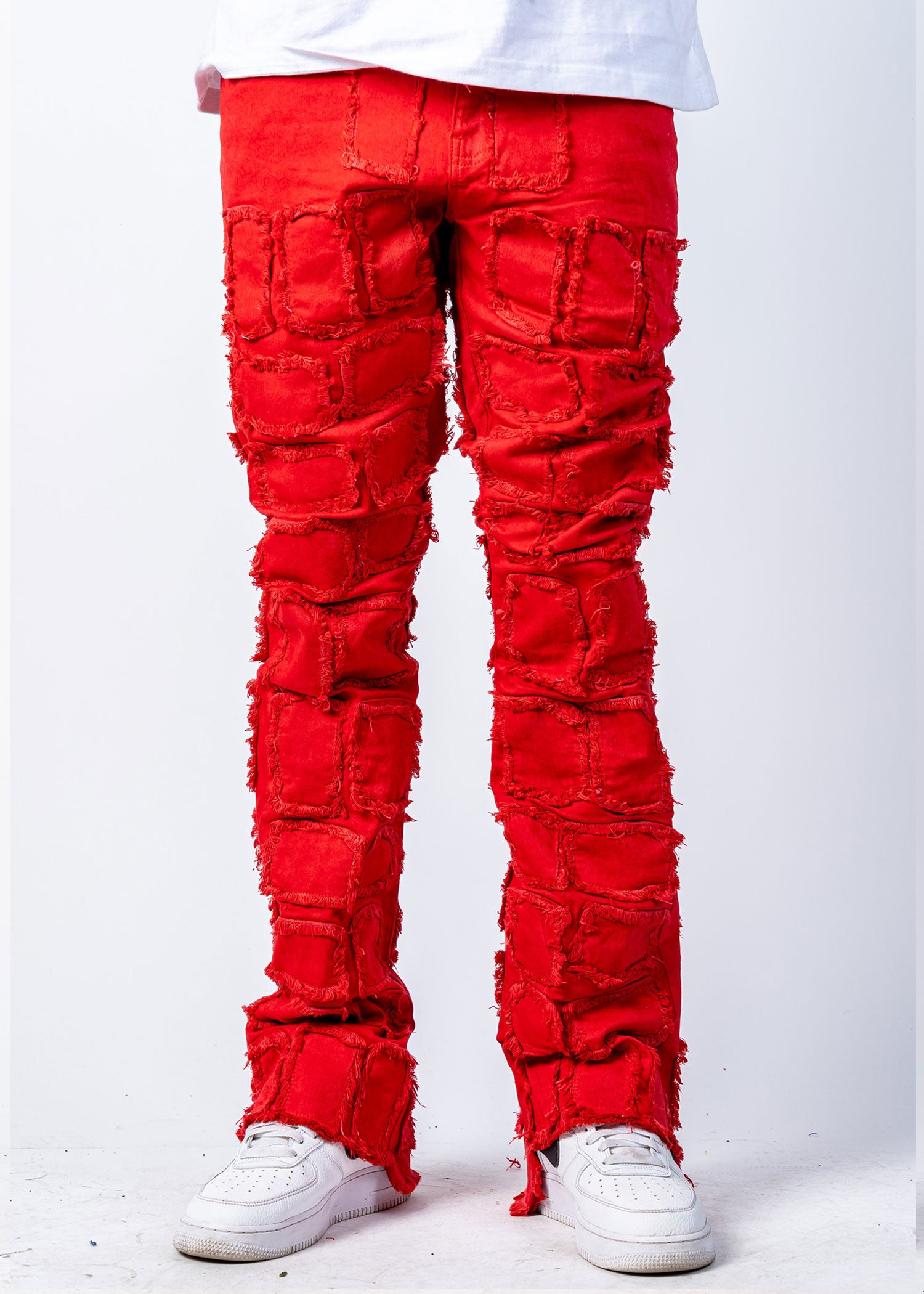 Nala Red Stacked Jeans