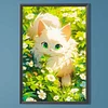 (40*60cm)Cat in Garden - Full Round Drill Diamond Painting