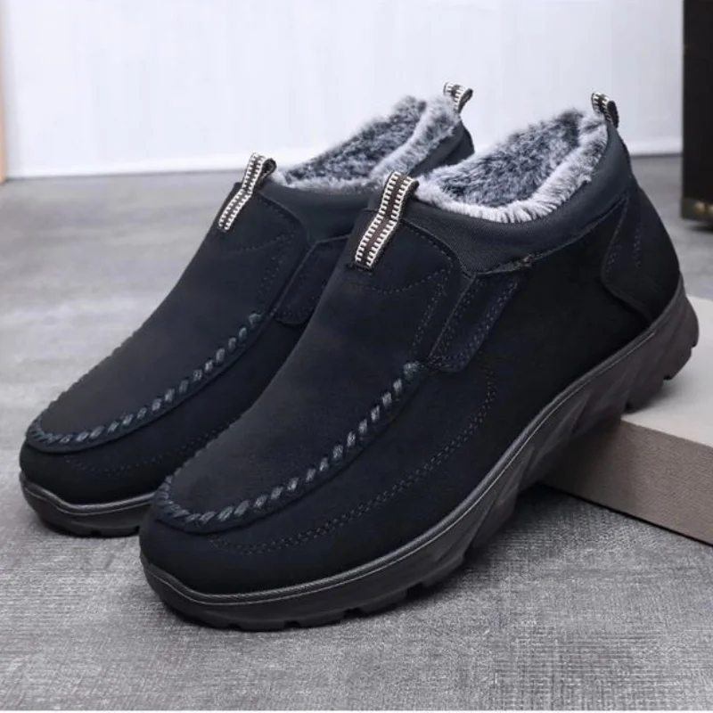 💥The warmest shoes💥Men's Winter Warm Wide Head Non-Slip Waterproof Slip-On Snow Boots
