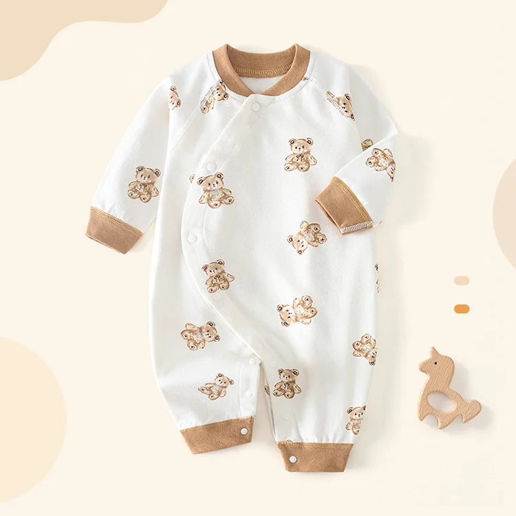 New Born Baby Onepiece Organic Cotton Baby Bear Sleepsuit