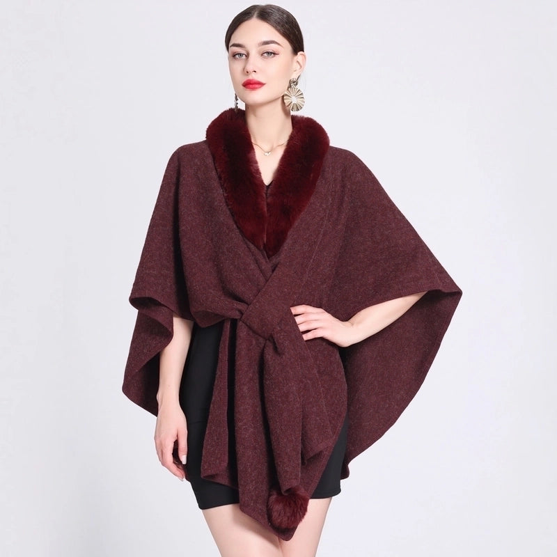 Women’s Minimalist Commute Solid Color Acrylic Fiber/artificial Wool Patchwork Shawl