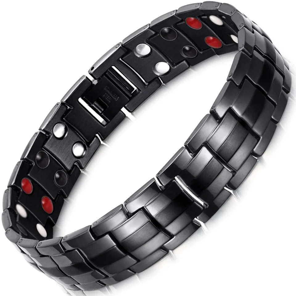 Mens Powerful Magnetic Therapeutic Bracelets Benefit for Pain trabladzer