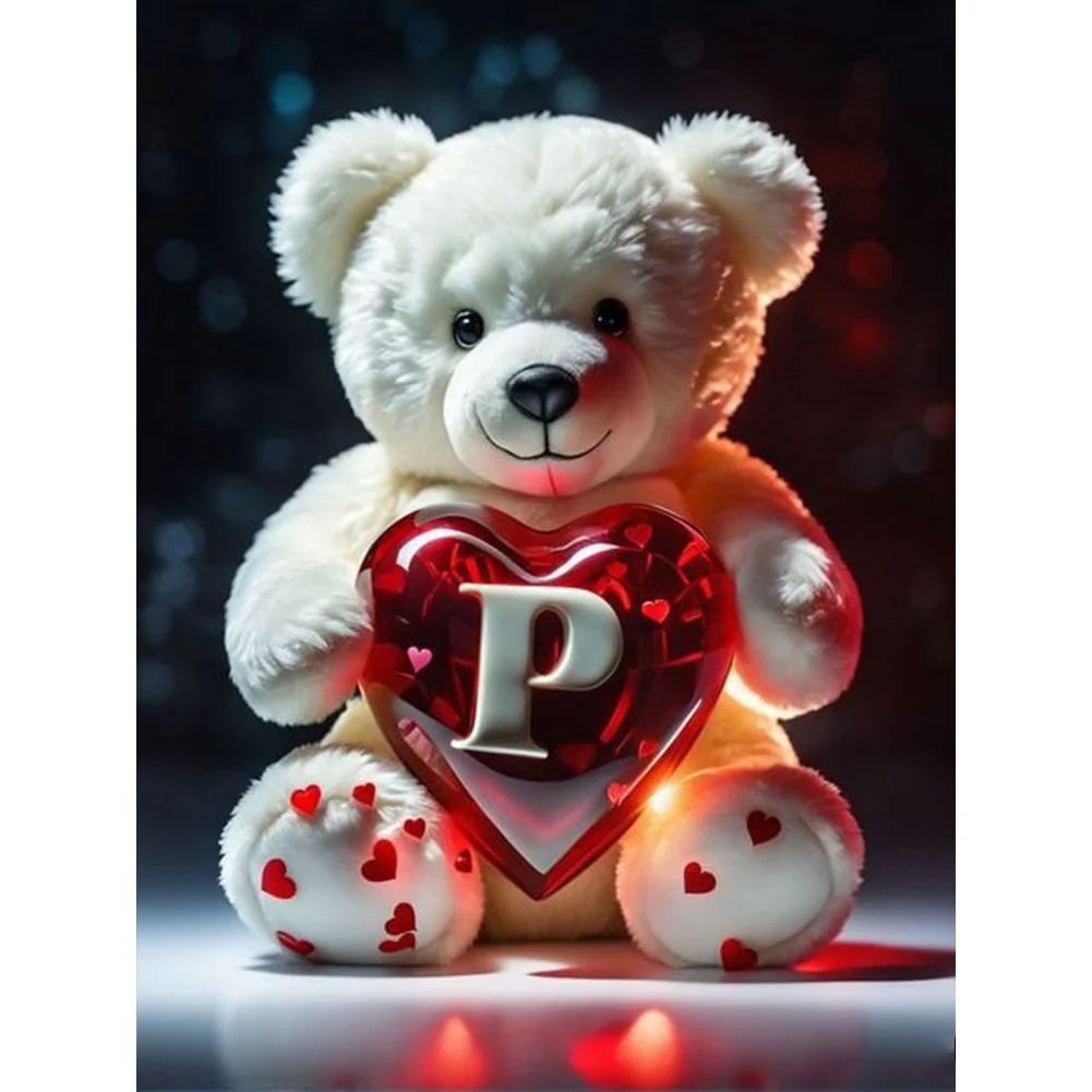 Diamond Painting - Full Square Drill - Bear Love P(Canvas|35*45cm)