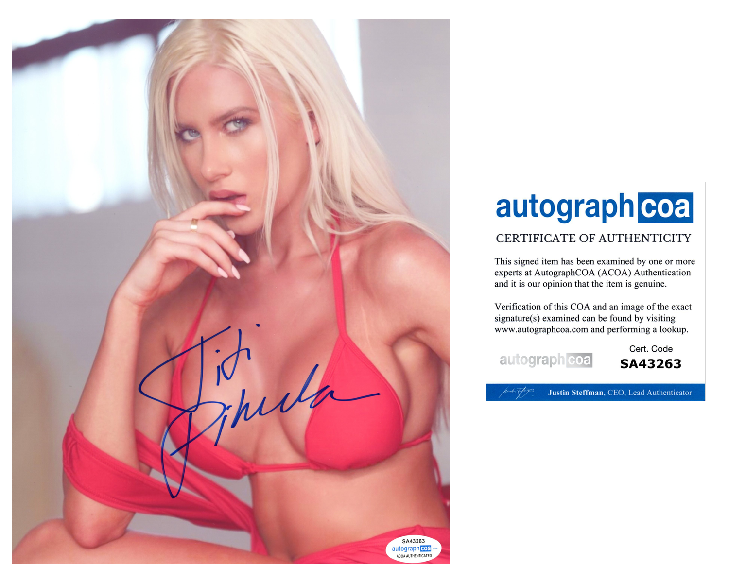 Titi Pikula Signed Autographed 8x10 Photo Poster painting Sexy Model ACOA COA