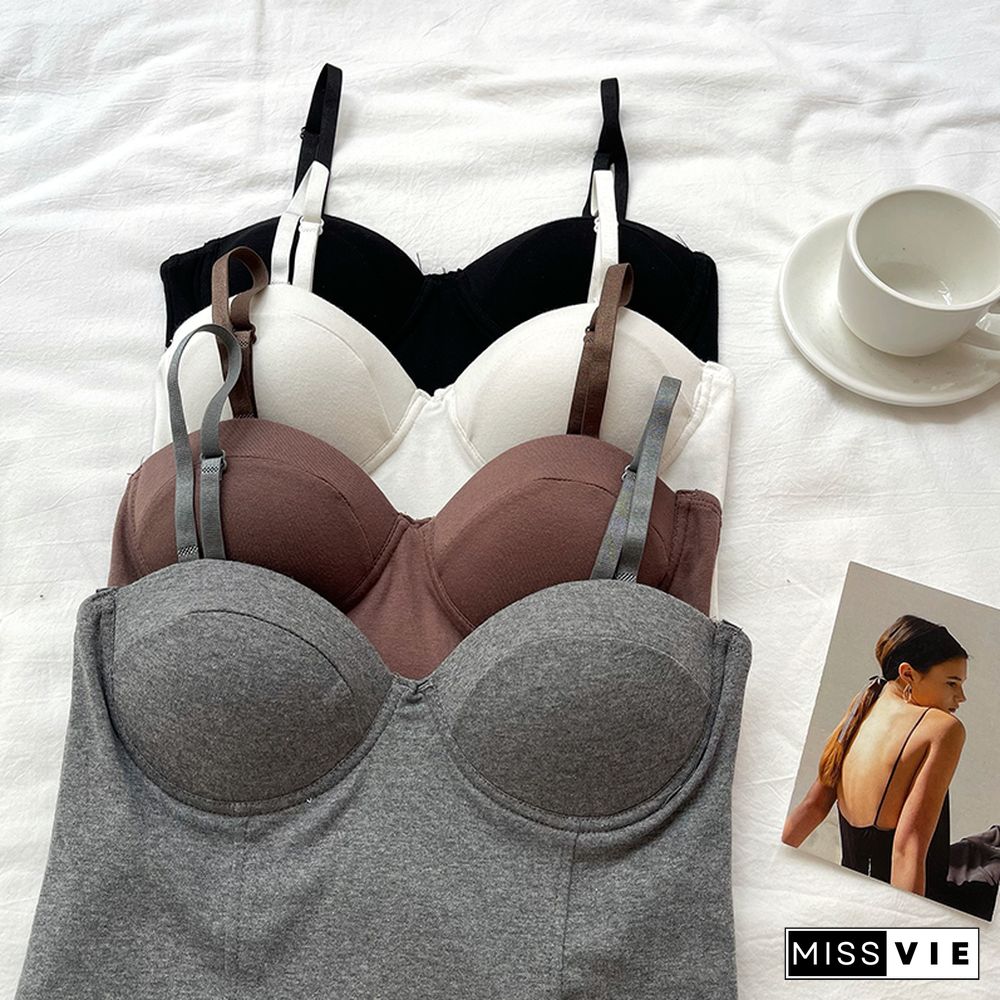 Tanks Crop Top Women Corset Tops Built In Bra Camis For Woman Sexy Cropped Feminino Dropshipping